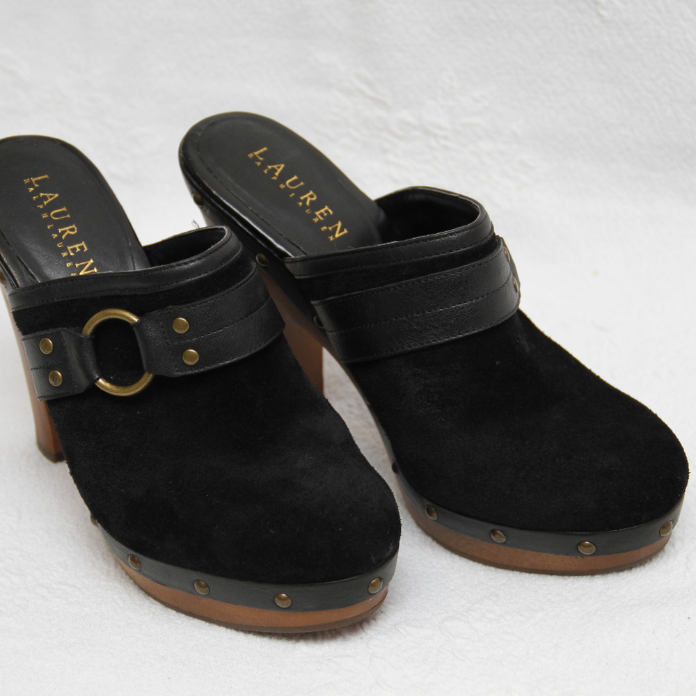 Ralph Lauren black suede shoes size M